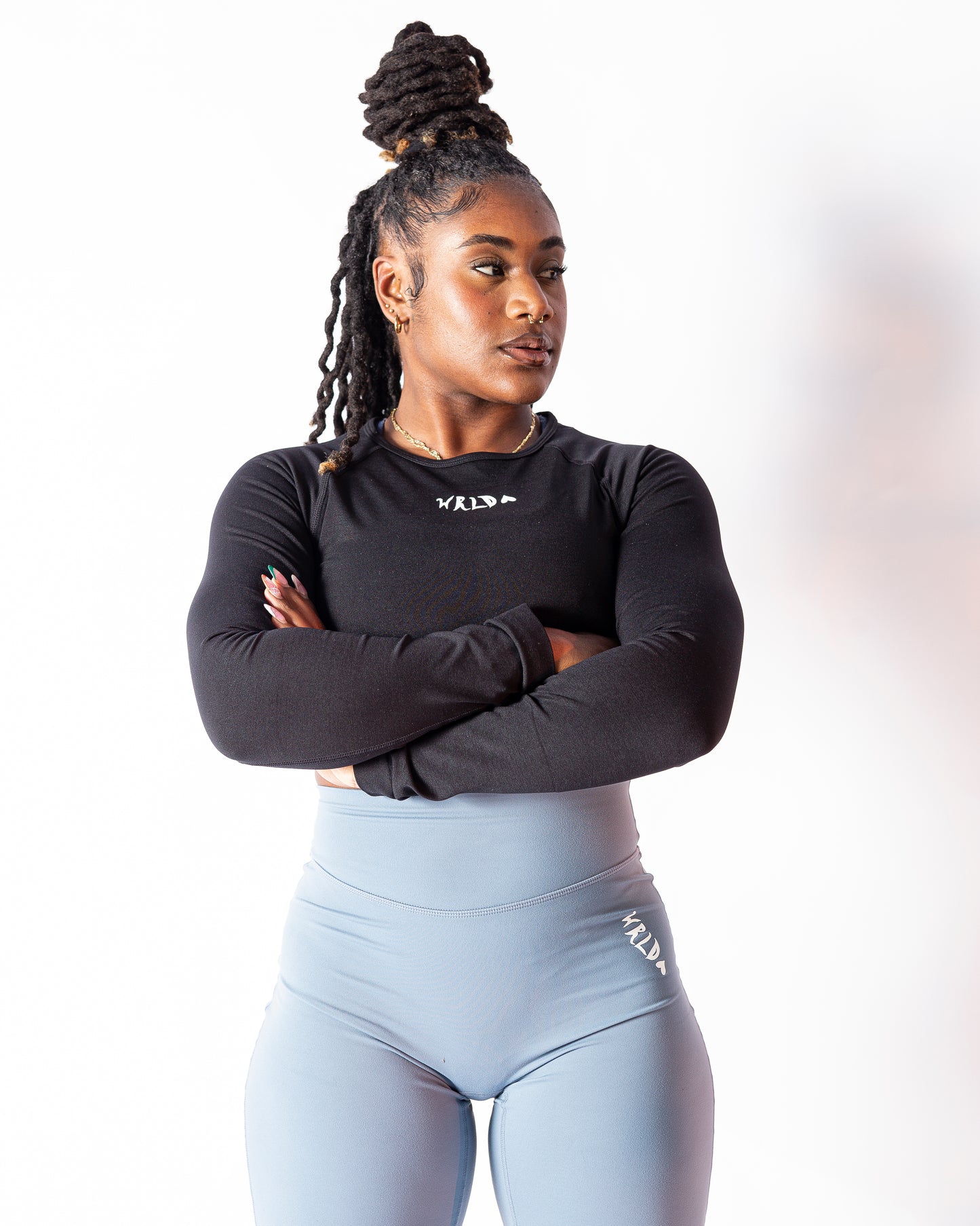 OBSIDIAN Long Sleeve Crop Top