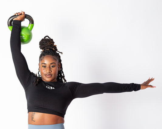 OBSIDIAN Long Sleeve Crop Top